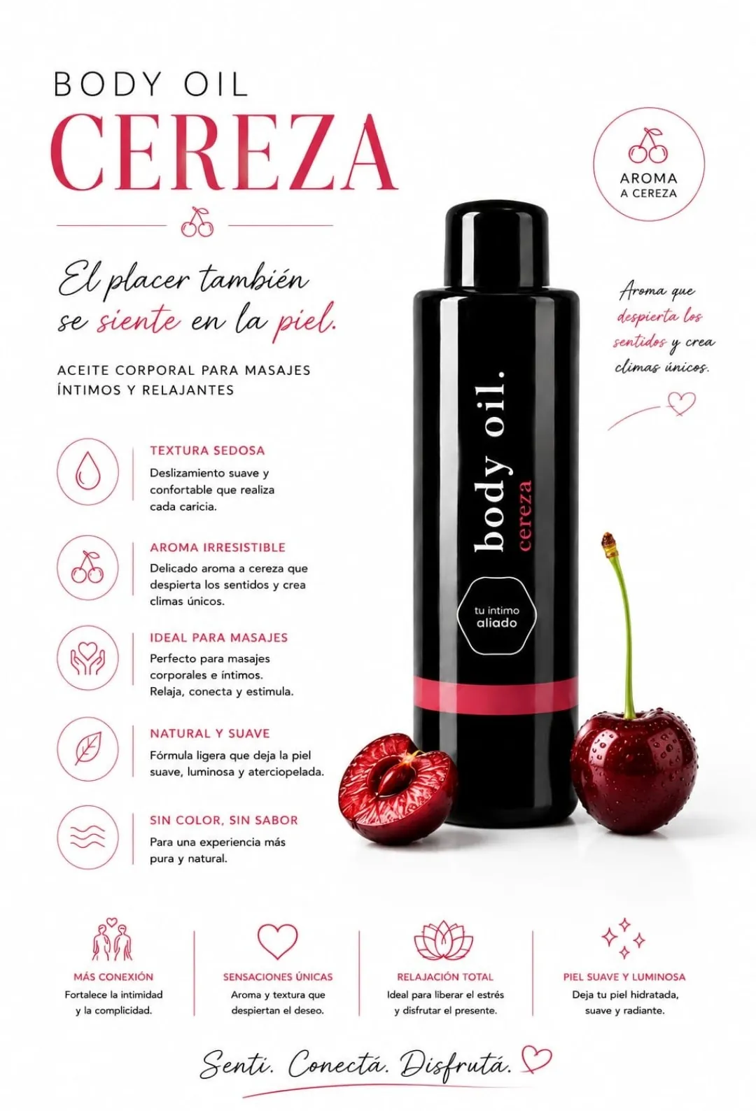 Aceite corporal Sextual Body Oil cereza