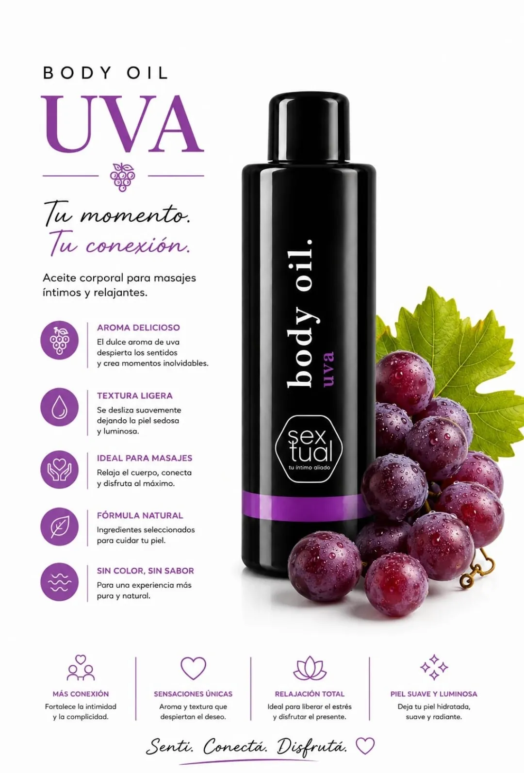 Aceite corporal Sextual Body Oil uva