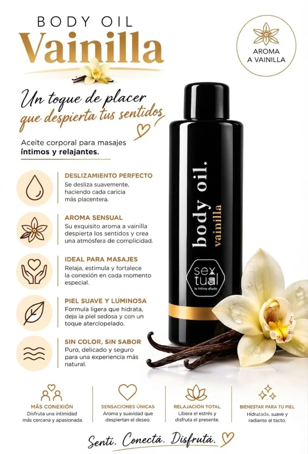 Aceite corporal Sextual Body Oil vainilla