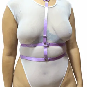 Arnés de torso azul con doble banda