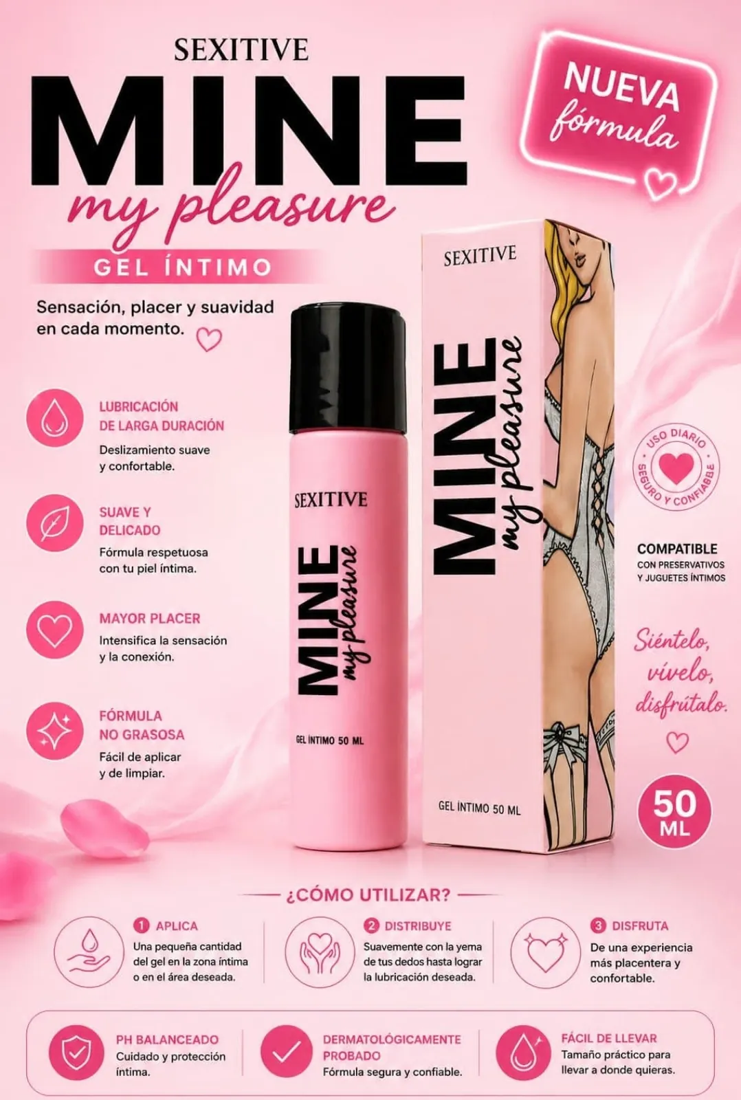 Gel íntimo Sexitive Mine My Pleasure 50 ml
