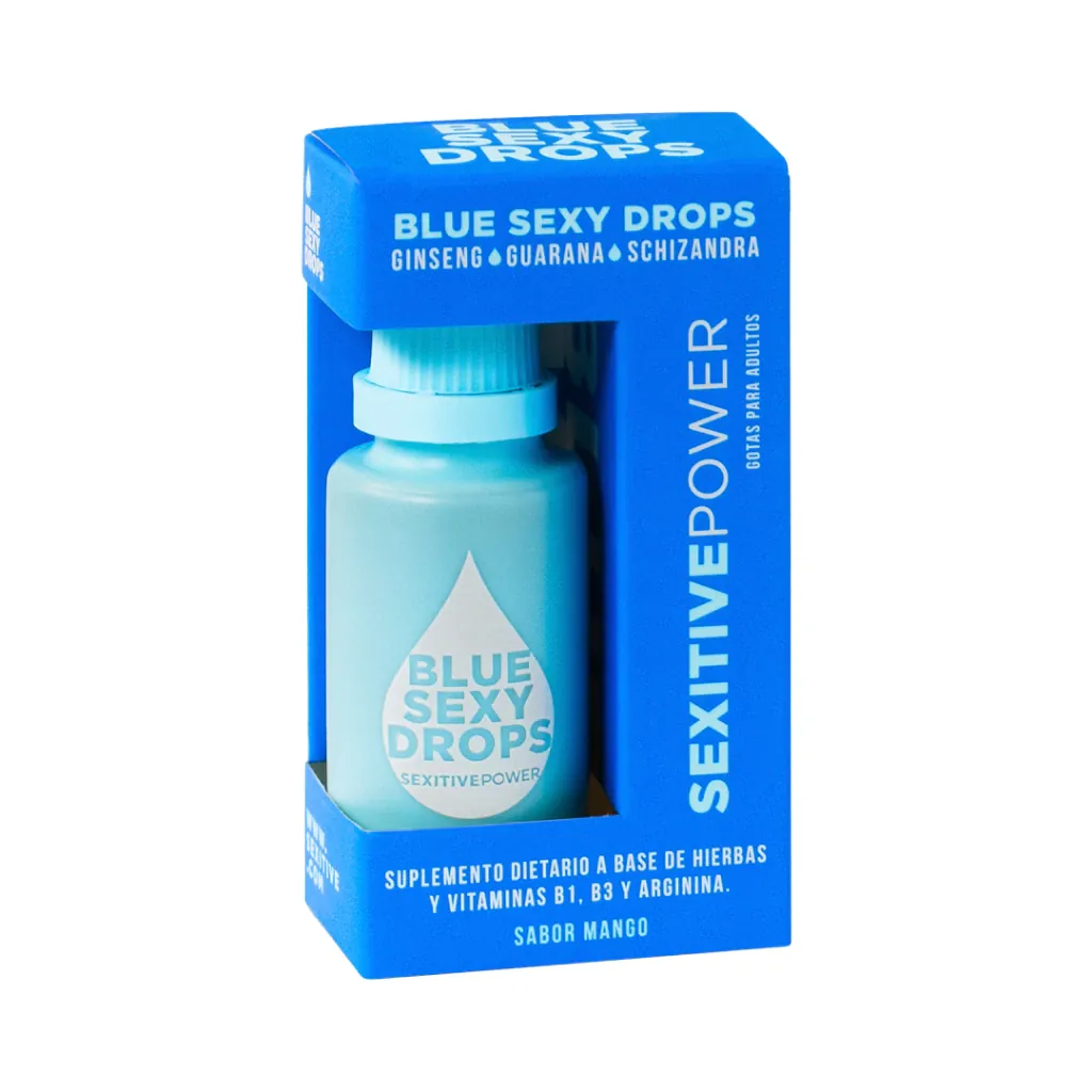 Blue Sexy Drops – Suplemento Íntimo Masculino Sabor Mango